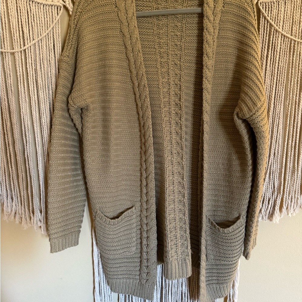 Wishlist Tan Women's Cardigan Sweater